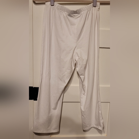 2 Pc Petite Attitudes by Renee High Low Tank W/ Mesh Trim & White Crop Pants- SP - Picture 6 of 10